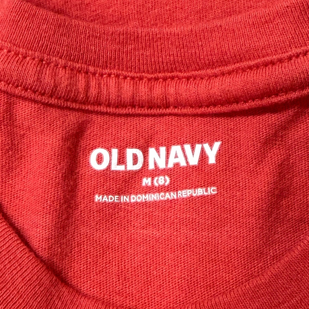 Old Navy Red Graphic Short Sleeve Shirt - Boys Size M (8) - Picture 11 of 12